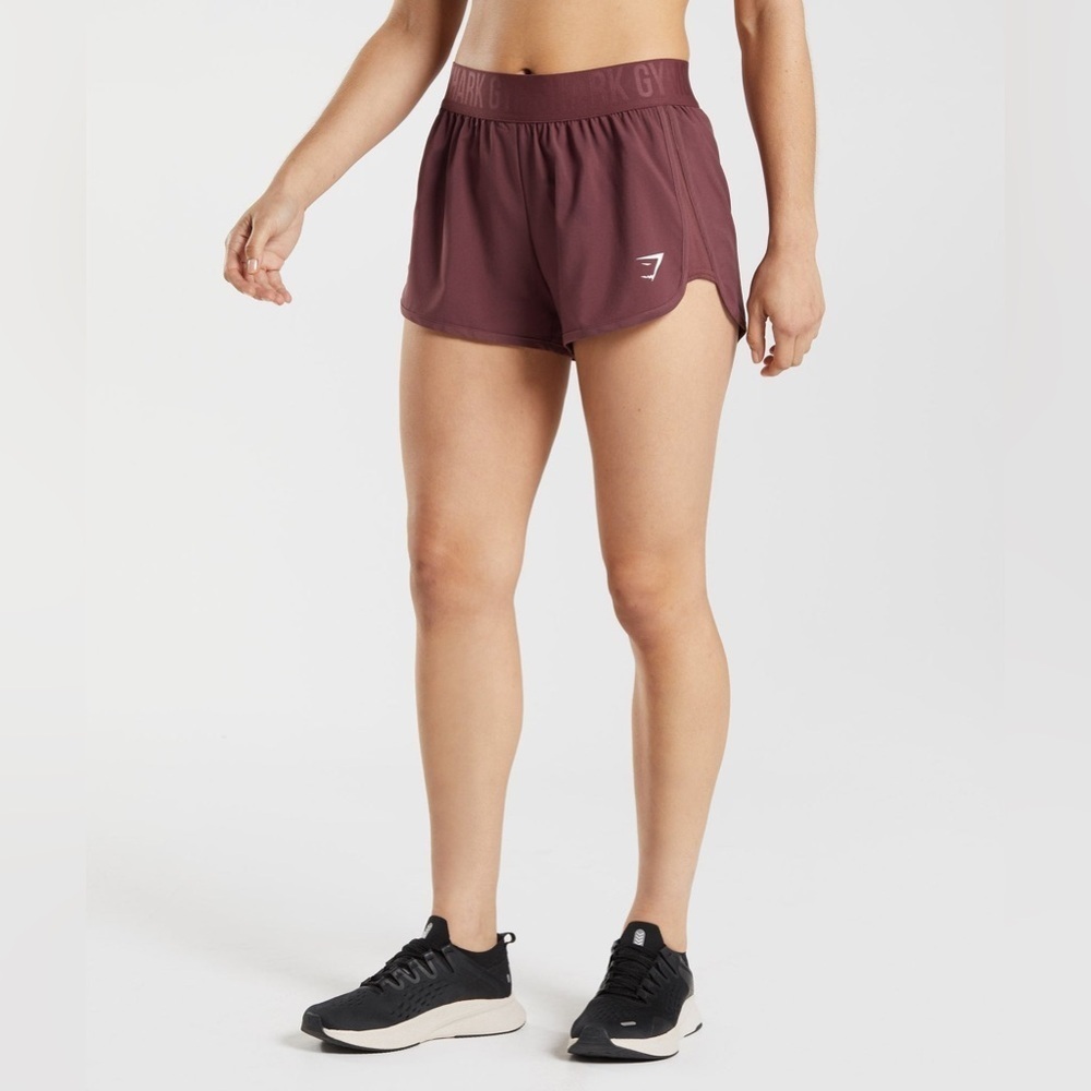 Gymshark Cherry Brown Loose Fit Shorts - Size XXL